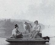 Bootsleute auf dem Missouri
